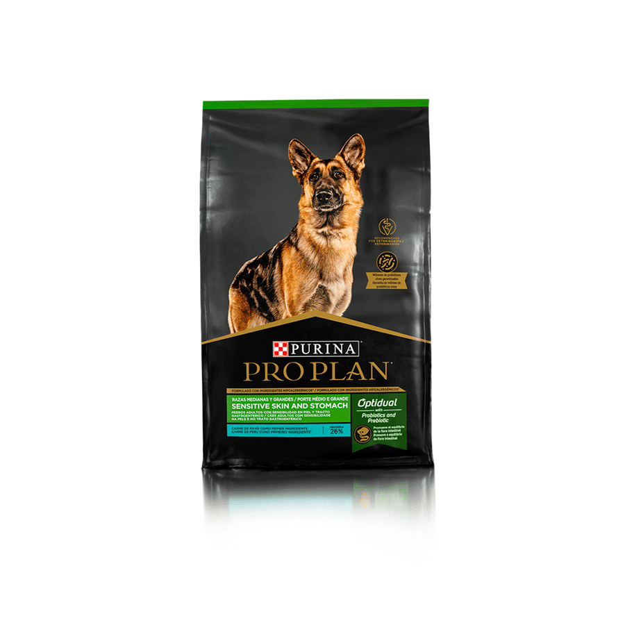 PRO PLAN Sensitive Skin & Stomach - Pavo y Probiotico, comida-para-perros.com